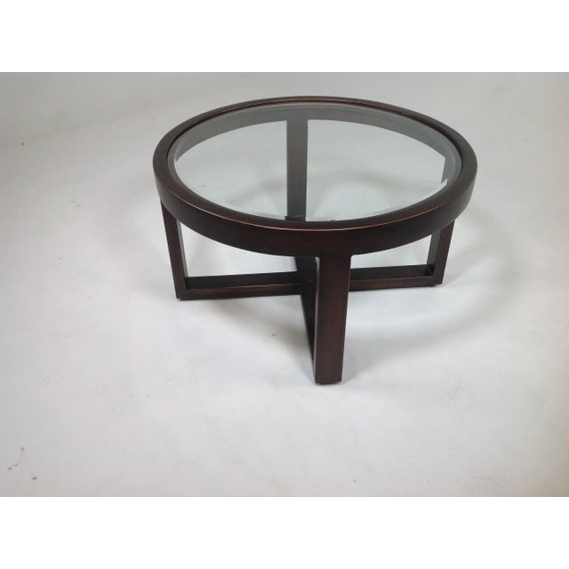 Modern Round Copper Finish Coffee Table For Sale In San Diego - Image 6 of 6