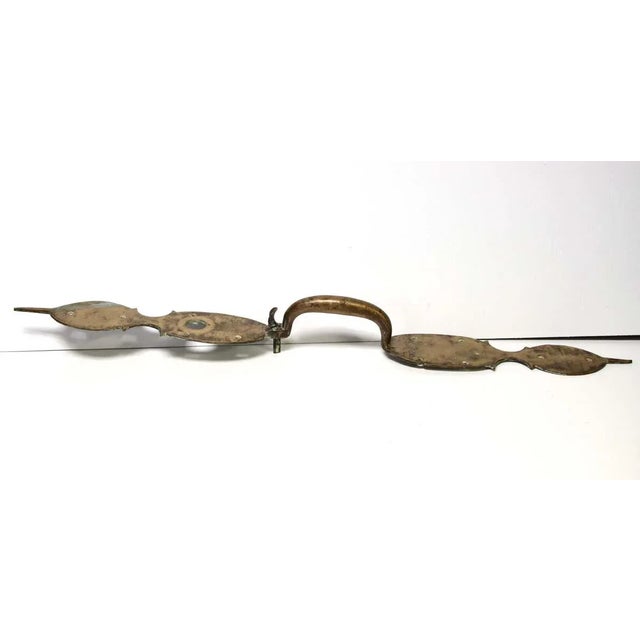 Mid 20th Century Arts & Crafts Brass Entry Door Handle For Sale - Image 4 of 5