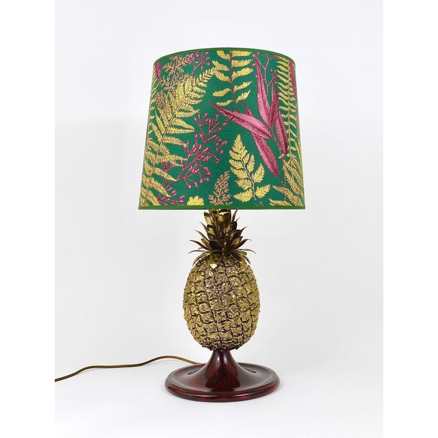 Hollywood Regency Pineapple Brass Table Lamp by Mauro Manetti, Italy, 1970s For Sale - Image 15 of 18