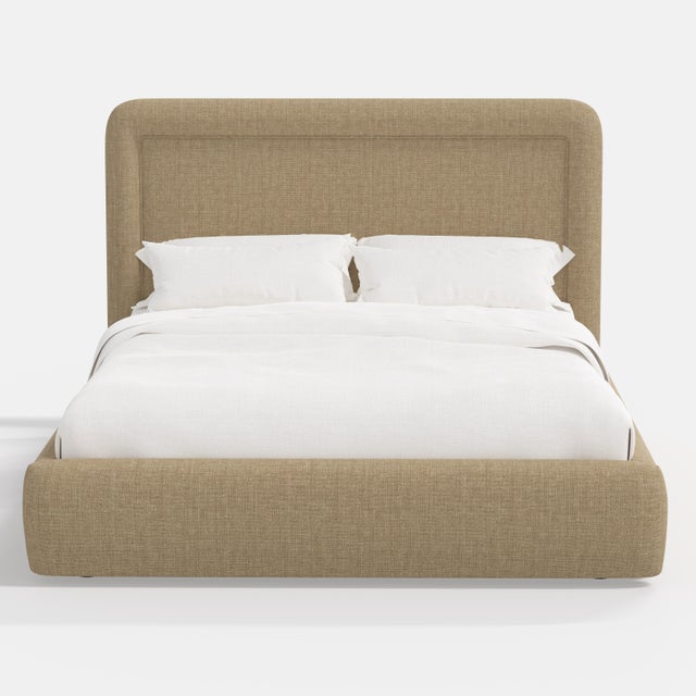 Cloth & Company Stoffer Home x Cloth & Company Marisa Platform Bed in Relaxed Linen Burlap - Twin For Sale - Image 4 of 7