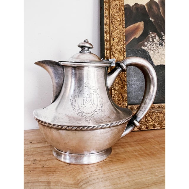 Late 19th Century Antique Silver Plated Teapot From Astor House Hotel Nyc For Sale - Image 5 of 7