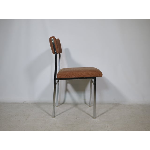 1970s Mid-Century Chairs in Chrome and Fabric, 1970s, Set of 4 For Sale - Image 5 of 18