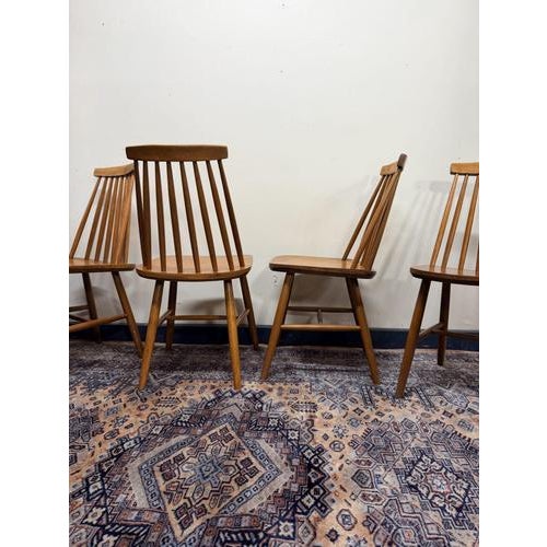 Mid-Century Modern Mid-Century Scandinavian Teak Dining Chairs, Set of 4 For Sale - Image 3 of 4