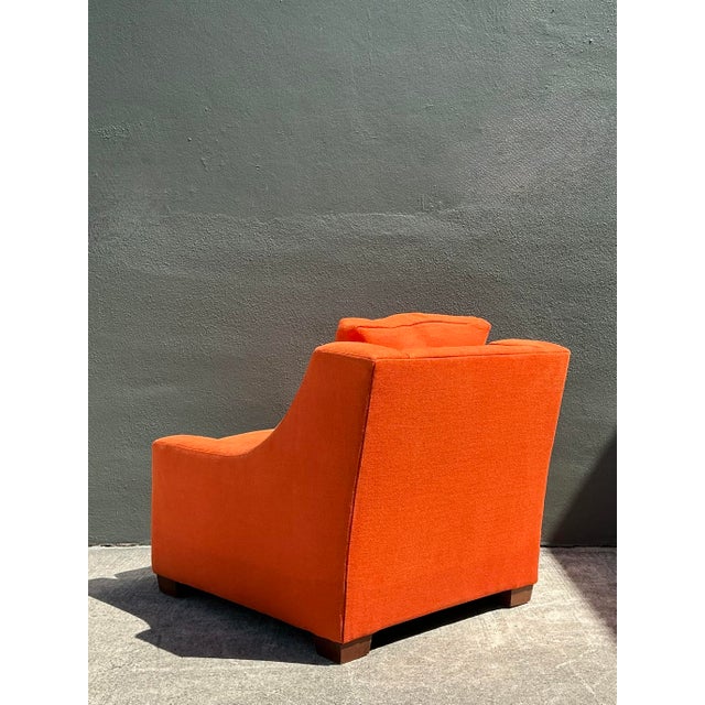 Orange Vintage Ralph Lauren Upholstered Lounge Chair For Sale - Image 8 of 12