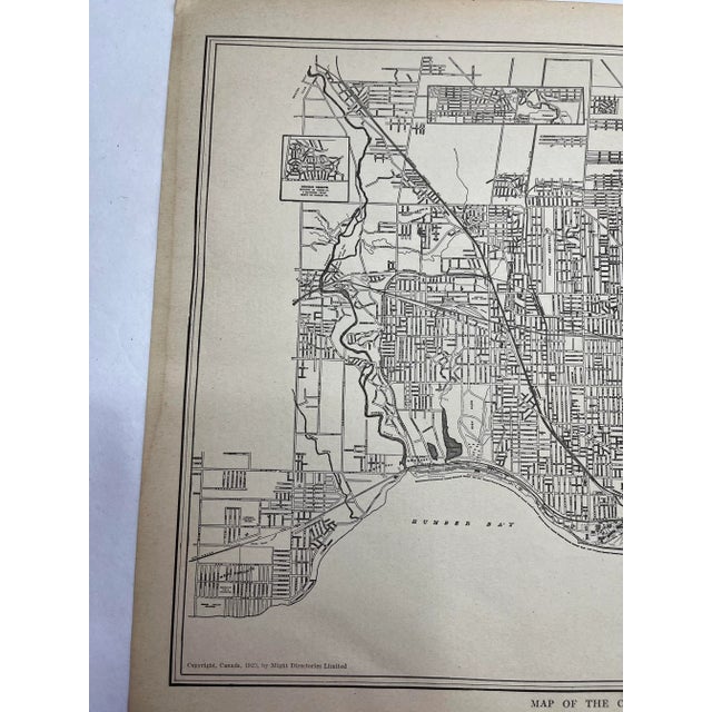 1920s Antique 1920s Toronto City Map For Sale - Image 5 of 6