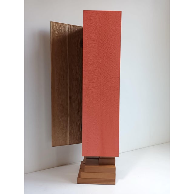 Wood Mayan Totem Pompeian Red by Pietro Meccani for Meccani Design For Sale - Image 7 of 16