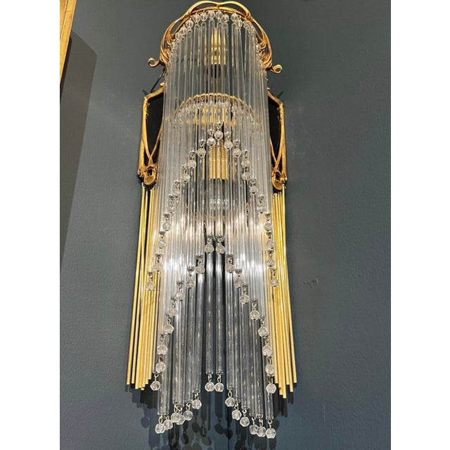 Art Nouveau 1980s Corner Wall Lamp Art Nouveau in the Style of Hector Guimard For Sale - Image 3 of 3