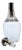 Glass Bottle with Silver-Coated Neck and Cap For Sale