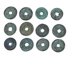 Reproduction Old Chinese Qing Dynasty Copper Coin Lot of 50 Coins