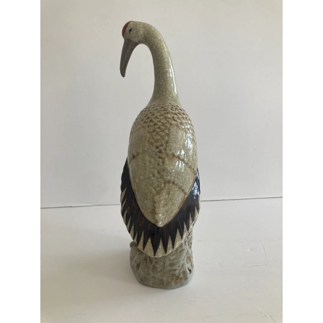 Asian Tropical Bird in Glazed Porcelain For Sale In Los Angeles - Image 6 of 8
