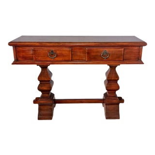 Vintage French Trestle Console Table For Sale