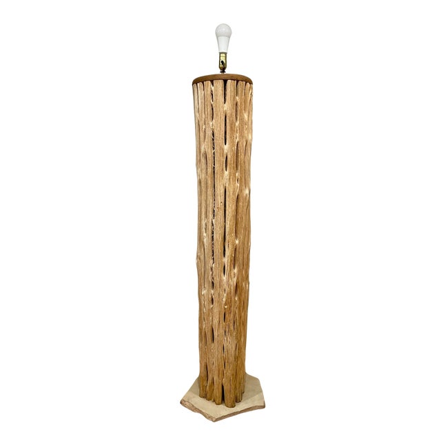 This rare piece of Mid-Century Southwestern folk art is a true conversation starter. The striking lamp base is carefully...