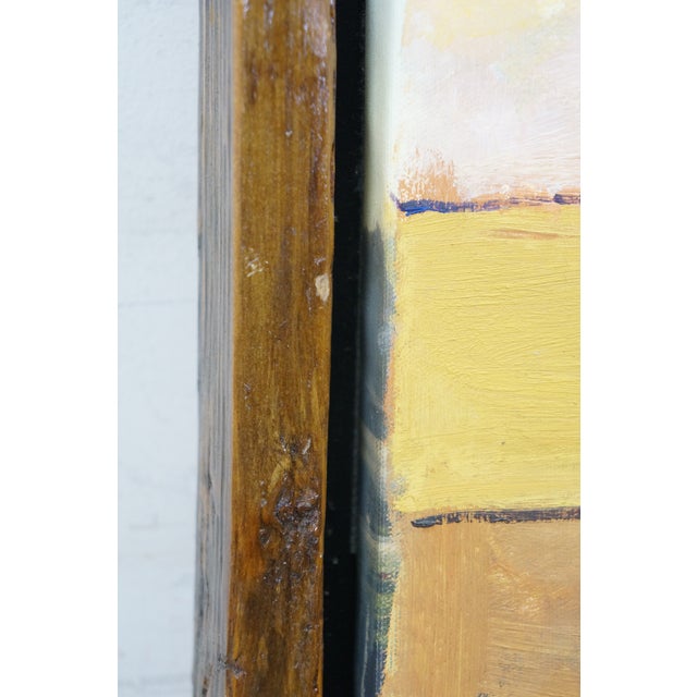 Late 20th Century Foley Expressionist Family Under Tree Country Sunset Landscape Oil Painting 23" For Sale - Image 4 of 18