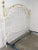 White Painted Wrought-Iron & Brass & Queen Bedframe For Sale - Image 9 of 13