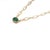 1.99ct Emerald Diamond Necklace With Modern Paperclip Chain in 14k Gold For Sale - Image 4 of 15
