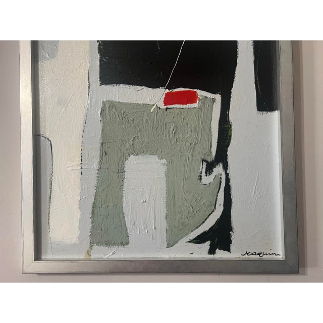 Mid-Century Modern Mid-Century Modern Abstract Painting by Artist Ken Joaquin For Sale - Image 3 of 4