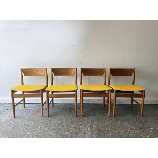 Mid-Century Polish Teak Dining Chairs by Edmund Homa for GFM, 1960s, Set of 4 For Sale - Image 3 of 7