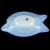 Mid 20th Century Vintage Murano Opalescent Blue White Large Bubbles Italian Art Glass Mid Century Dolphin Fish Bowl For Sale - Image 5 of 7