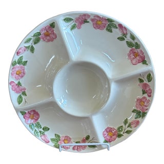 New Rare Vintage Franciscan Desert Rose Chip and Dip Platter Made in Portugal - Never Used For Sale