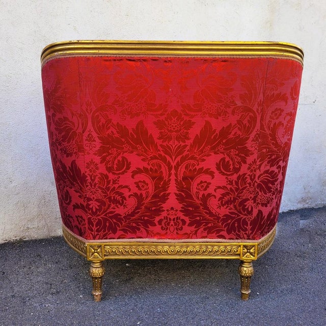 20th Century Louis XVI Style Bench in Gilded Wood For Sale - Image 10 of 17