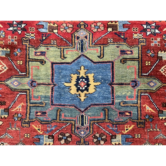 Fine Antique Persian Heriz Rug 4'10" X 6’10” For Sale - Image 4 of 7