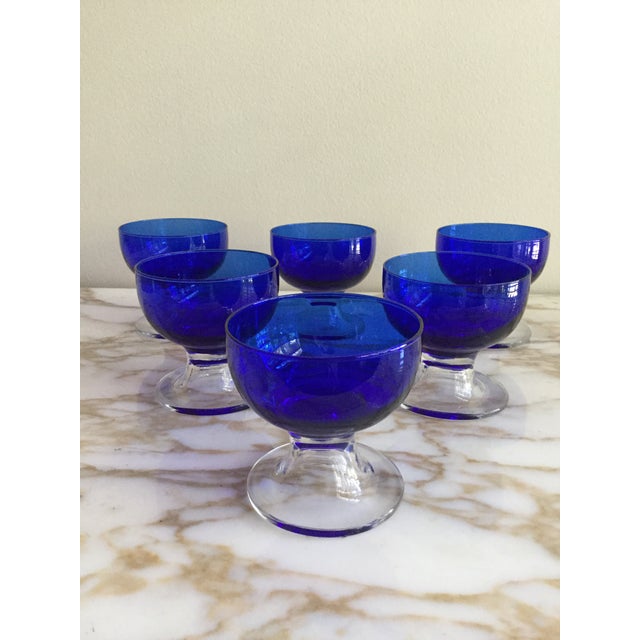 Vintage Cobalt Blue Cocktail Glasses Set of 6 Chairish
