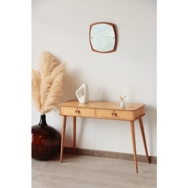 Vintage Console Table in Oak, 1960s For Sale - Image 12 of 15