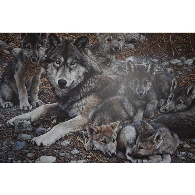 Carl Brenders "Den Mother - Wolf Family," the artist's beloved Earth Day 1992 release and one of the most sought-after...