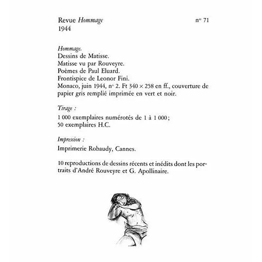 1940s Henri Matisse “Nu” 1944 Lithograph – Numbered Limited Edition, Framed For Sale - Image 5 of 6