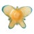 Late 20th Century Peach Silver and Turquoise Butterfly Murano Glass Bowl For Sale