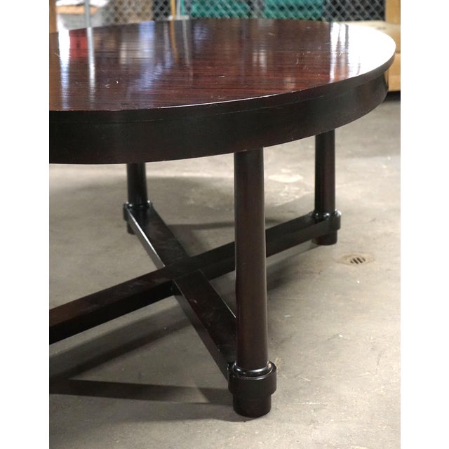 A lovely Barbara Barry for Baker extension dining table. This is one of her most popular designs - timeless. Super solid...