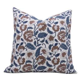 Fabdivine Handcrafted Block Print Cushion Cover 26x26 Inch Thick Cotton White-Mandakini For Sale