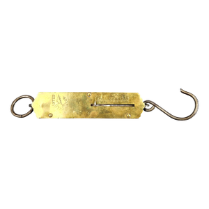Antique Brass Farmhouse Hanging Scale Spring Balance Scale 24 Lbs.