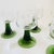 Etched German Roemer Coupe Wine Glasses With Green Stems - Set of 6 For Sale - Image 4 of 8