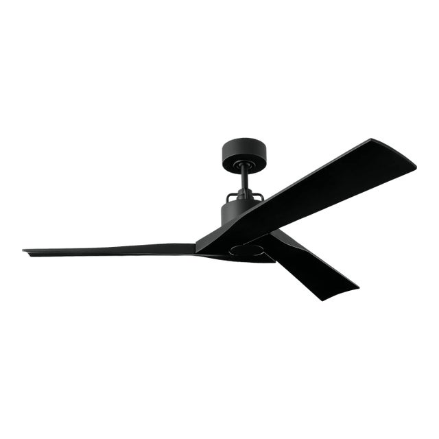 Visual Comfort Fan Alma 52" Ceiling Fan in Midnight Black For Sale