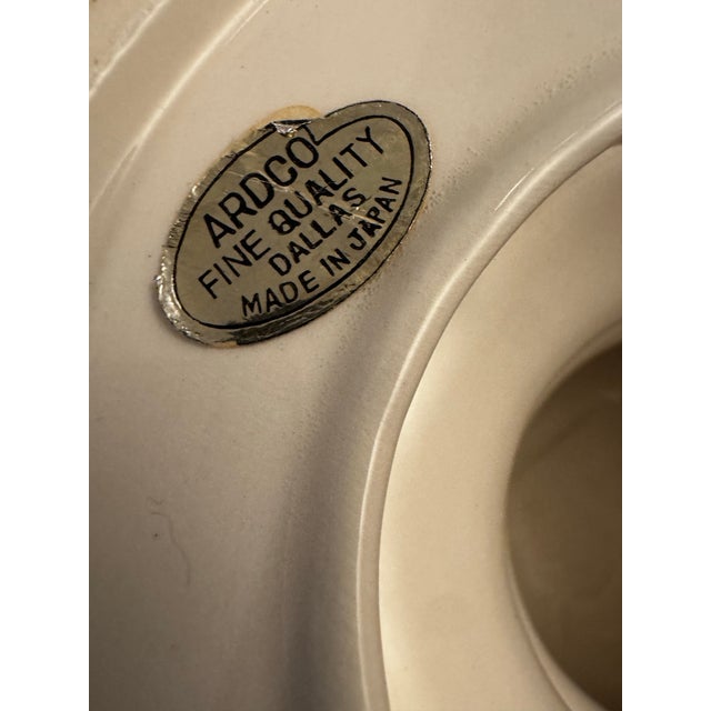 Beautiful vintage ARCO ceramic fruit compote or candy dish featuring a highly detailed sculpted fruit lid. The lid is...