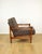 Vintage Wooden Armchair in Chocolate Brown Boucle Lamb from Z. Baczyk For Sale - Image 10 of 12
