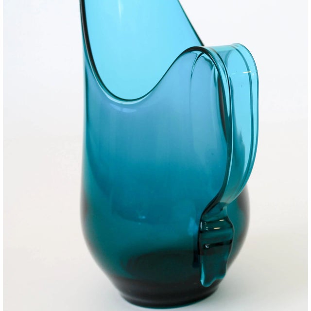 Mid-Century Blue Viking Glass Pitcher For Sale - Image 10 of 13