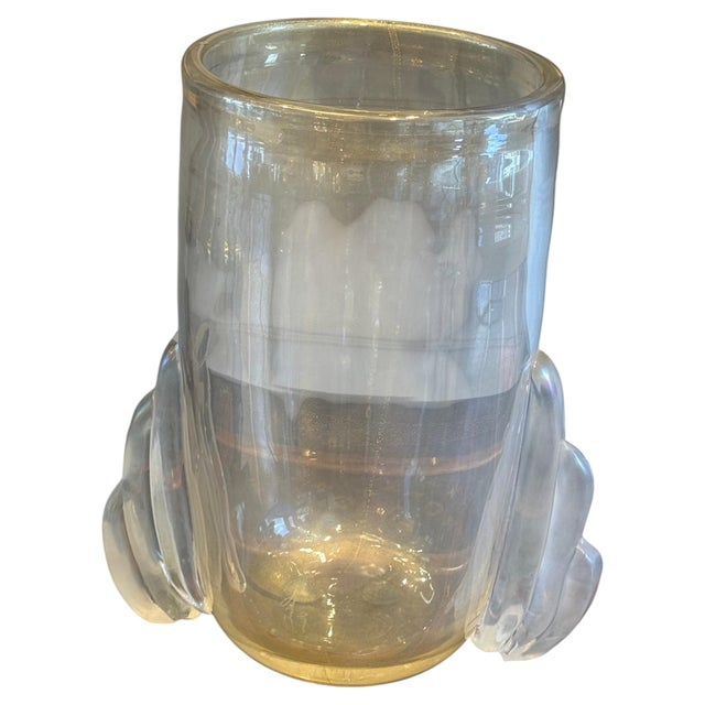 Venetian Gilt and Iridescent Glass Vase, 1980s For Sale - Image 16 of 16