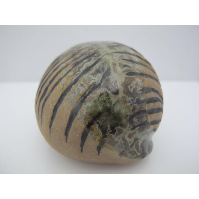 Brown Lisa Larson Lilla Zoo Series Cat Loaf Stoneware Gustavsberg Sweden Figurine For Sale - Image 8 of 10