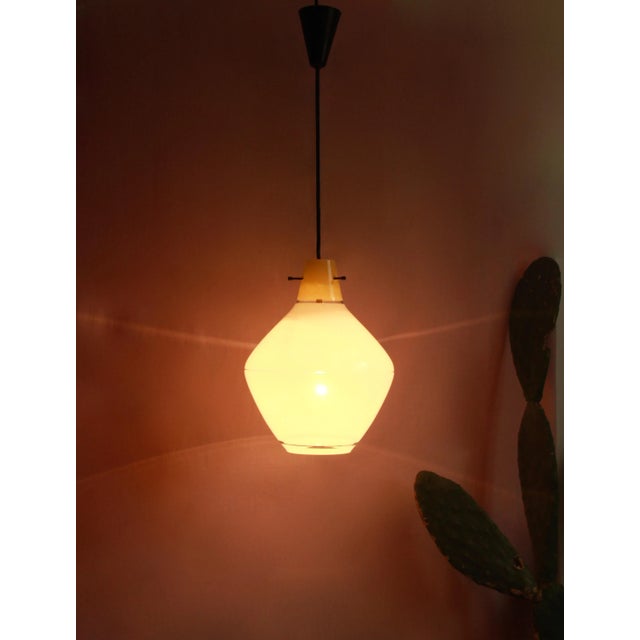 Mid-Century Italian Murano Glass Gialla Ceiling Lamp Pendant, 1950s For Sale - Image 7 of 10
