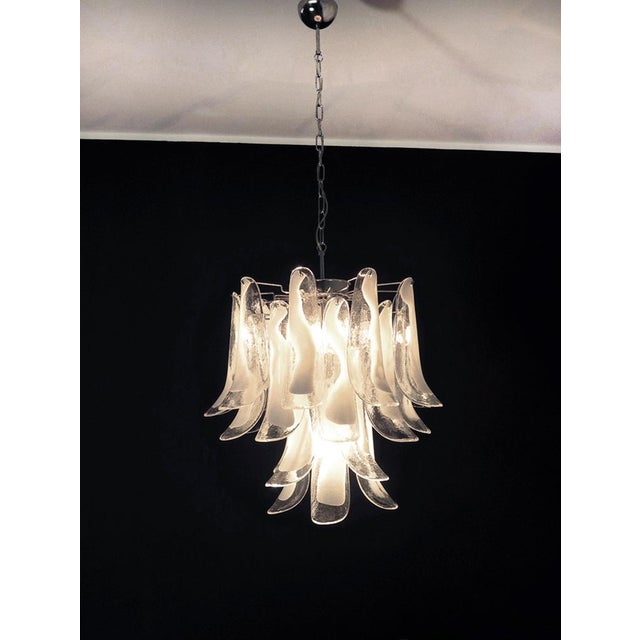 Vintage Italian Murano Chandelier 26 Glass Petals, 1990s For Sale - Image 9 of 12