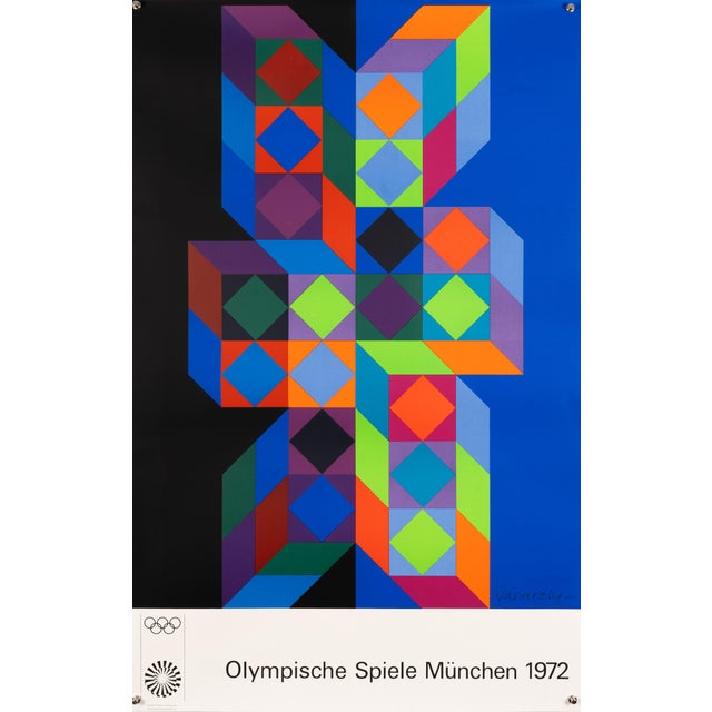 Munich Olympics Serigraph Poster by Victor Vasarely, 1972 For Sale - Image 9 of 9