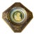 Small 19th Century French Miniature Painting of an Elizabethan Era Figure Set in a Blue and Gold Diamond-Shaped Frame For Sale