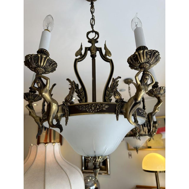 Vintage Neo-Classical Chandeliers, 1950s, Set of 2 For Sale - Image 4 of 8