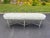 Chinoiserie Modern Faux Bamboo Tufted Velvet Bench in Grey Blue Upholstery For Sale - Image 3 of 18
