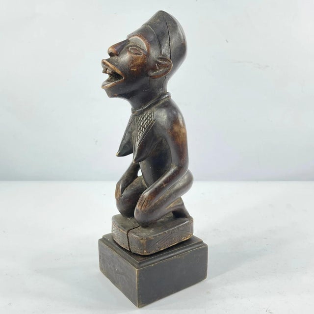 Early 20th Century Early 20th Century Kongo Wood Figure on Custom Base For Sale - Image 5 of 6