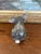Stone Vintage Hand-Carved Italian Alabaster Rabbit Sculpture With Veined Gray Finish.. For Sale - Image 7 of 9
