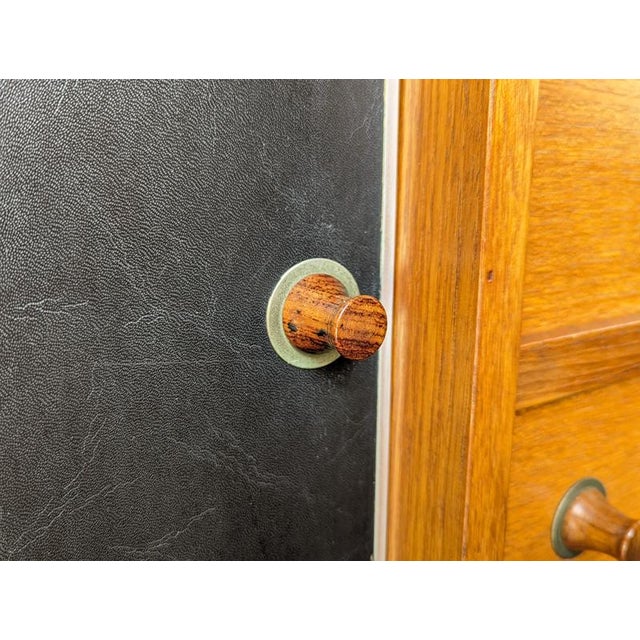 1960s Italian Teak and Black Skai Sideboard by G. Coslin for 3V Arredamenti, 1960s For Sale - Image 5 of 16