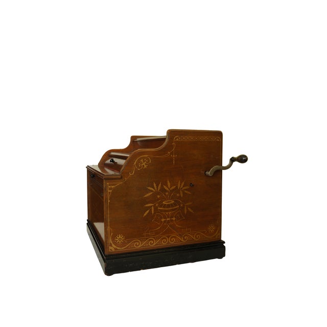 Mechanical Wooden Music Box, Celestina Chairish